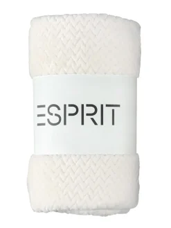 ESPRIT Wohndecken & Plaids<2tlg. Set: Plaid & Kissenhülle "Comfy" in Creme