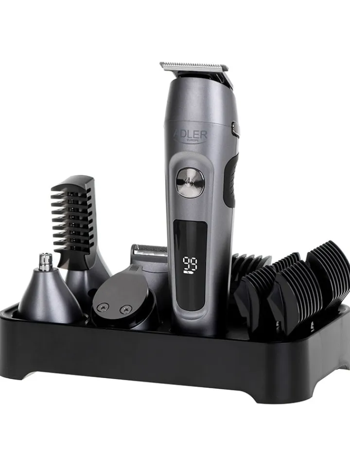 Adler Europe Technik|Pflege & Gesundheit<14tlg. Set: Rasierer "AD 2944 Grooming" in Silber