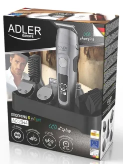 Adler Europe Technik|Pflege & Gesundheit<14tlg. Set: Rasierer "AD 2944 Grooming" in Silber