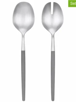 Blomus Aufbewahren & Servieren<2tlg. Set: Salatbesteck "Maxime" in Grau/ Silber - (H)28 cm