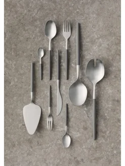 Blomus Aufbewahren & Servieren<2tlg. Set: Salatbesteck "Maxime" in Grau/ Silber - (H)28 cm