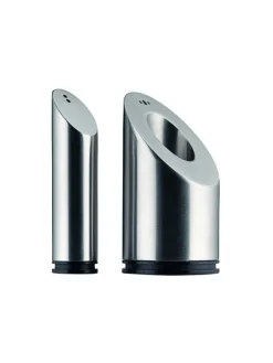 WMF Koch- & Backutensilien|Gedeckter Tisch<2tlg. Set: Salz- & Pfeffermühlen in Silber - (H)8,6 x Ø 4,5 cm