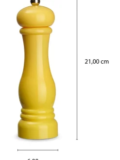 Echtwerk Koch- & Backutensilien|Gedeckter Tisch<2tlg. Set: Salz- & Pfeffermühle in Gelb - (H)21 x Ø 6 cm