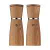WMF Gedeckter Tisch|Koch- & Backutensilien<2tlg. Set: Salz- und Pfeffermühlen "Nature" in Hellbraun - (H)18 x Ø 6 cm