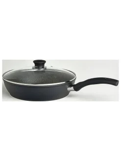 Ballarini Kochgeschirr<2tlg. Set: Schmorpfanne "Bari" in Schwarz - Ø 28 cm