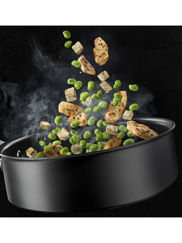 Tefal Kochgeschirr<2tlg. Set: Schmorpfanne "Healthy Chef" in Grau - Ø 24 cm