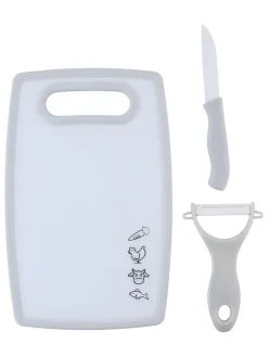 Alpina Koch- & Backutensilien<3tlg. Set Schneidebrett mit Zubehör (Überraschungsprodukt)