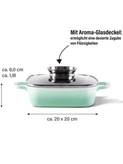 Stoneline Kochgeschirr<2tlg. Set: Servierpfanne - (L)20 x (B)20 cm
