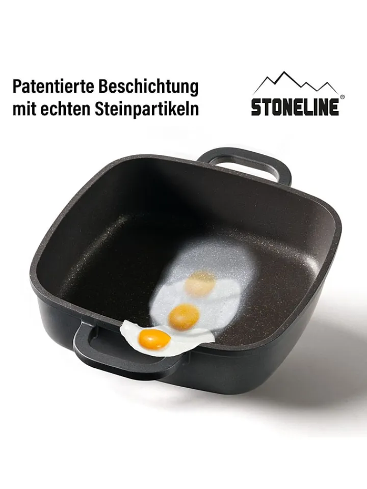 Stoneline Kochgeschirr<2tlg. Set: Servierpfanne in Schwarz - (L)20 x (B)20 cm