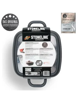 Stoneline Kochgeschirr<2tlg. Set: Servierpfanne in Schwarz - (L)20 x (B)20 cm