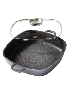 Stoneline Kochgeschirr<2tlg. Set: Servierpfanne in Grau - (L)32 x (B)32 cm