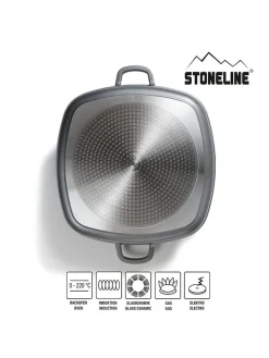 Stoneline Kochgeschirr<2tlg. Set: Servierpfanne in Grau - (L)32 x (B)32 cm
