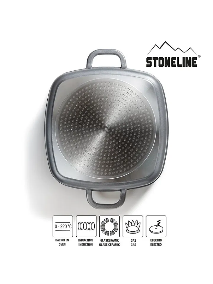 Stoneline Kochgeschirr<2tlg. Set: Servierpfanne in Grau - (L)24 x (B)24 cm