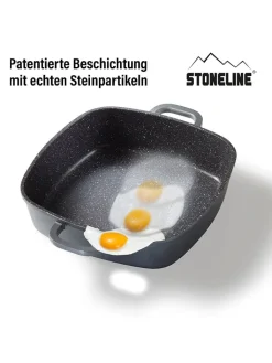 Stoneline Kochgeschirr<2tlg. Set: Servierpfanne in Grau - (L)24 x (B)24 cm