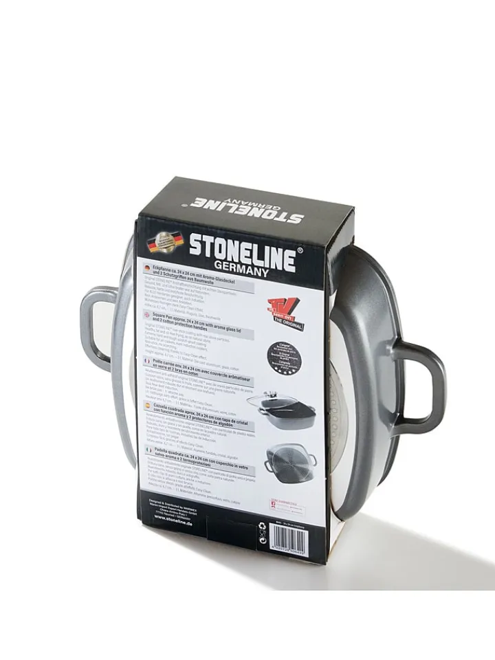 Stoneline Kochgeschirr<2tlg. Set: Servierpfanne in Grau - (L)24 x (B)24 cm