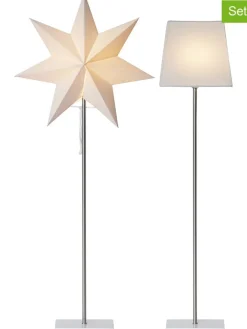 STAR Trading Stehleuchten<3tlg. Set: Standleuchte "Combi-Pack Moa" in Weiß - (H)82 cm