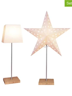 Best Season Stehleuchten<3tlg. Set: Standleuchte "Combi" in Creme - (H)65 cm