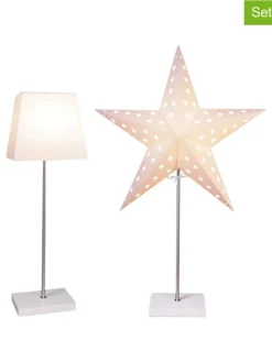 STAR Trading Stehleuchten<3tlg. Set: Standleuchte "Combi" in Creme - (B)43 x (H)65 x (T)17 cm