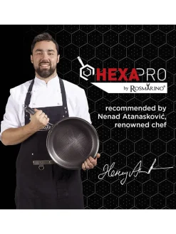 ROSMARINO Kochgeschirr<2tlg. Set: Stielkasserolle ''Hexapro'' in Silber - 1,2 l