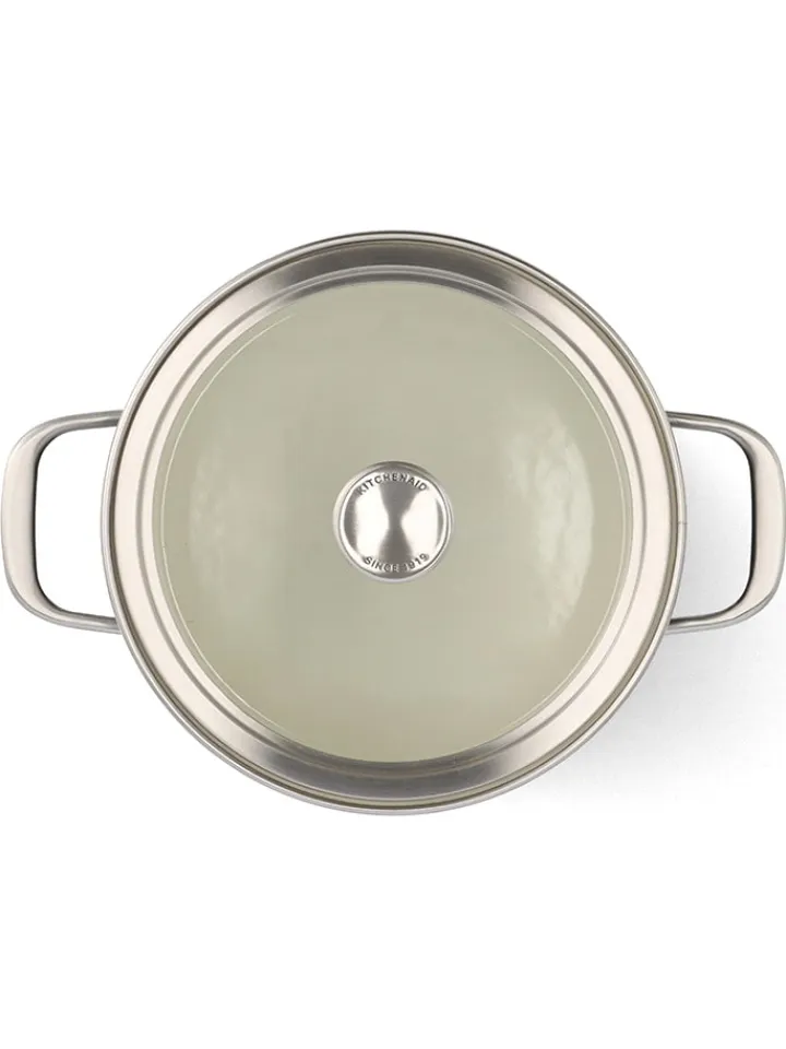 KitchenAid Kochgeschirr<2tlg. Set: Topf "Core Enamel" in Schwarz - Ø 20 cm