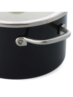 KitchenAid Kochgeschirr<2tlg. Set: Topf "Core Enamel" in Schwarz - Ø 20 cm