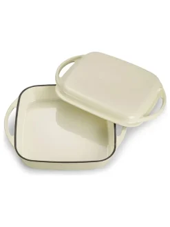 Echtwerk Kochgeschirr<2tlg. Set: Universalbräter in Creme - (L)31 x (B)25,5 cm
