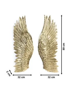 kobolo Wanddekoration<2tlg. Set Wandobjekt ANGELO24 in Gold