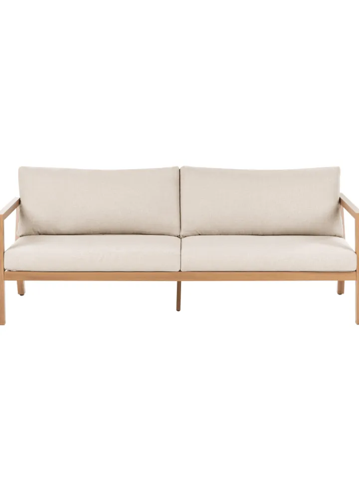 Beliani Sitzmöbel<4-tlg Sitzgruppe ONETA in Braun/Beige