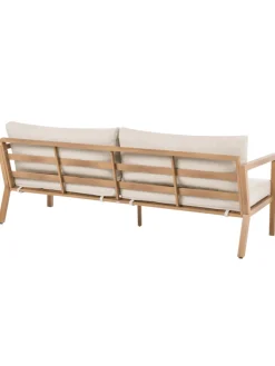 Beliani Sitzmöbel<4-tlg Sitzgruppe ONETA in Braun/Beige