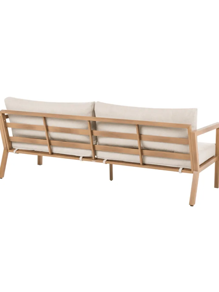 Beliani Sitzmöbel<4-tlg Sitzgruppe ONETA in Braun/Beige