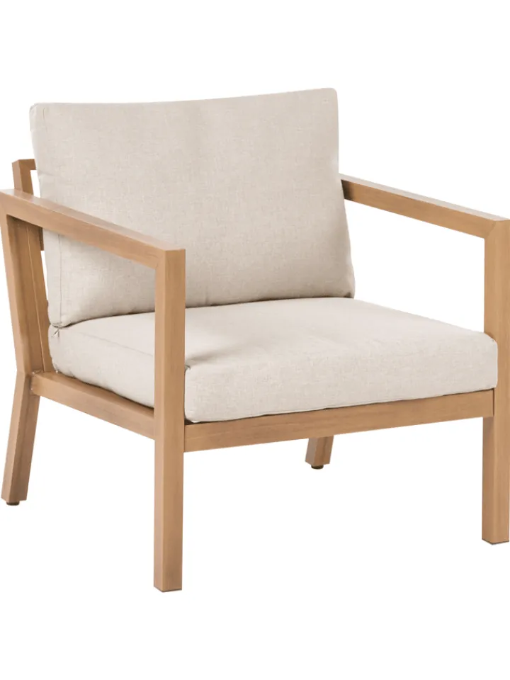 Beliani Sitzmöbel<4-tlg Sitzgruppe ONETA in Braun/Beige