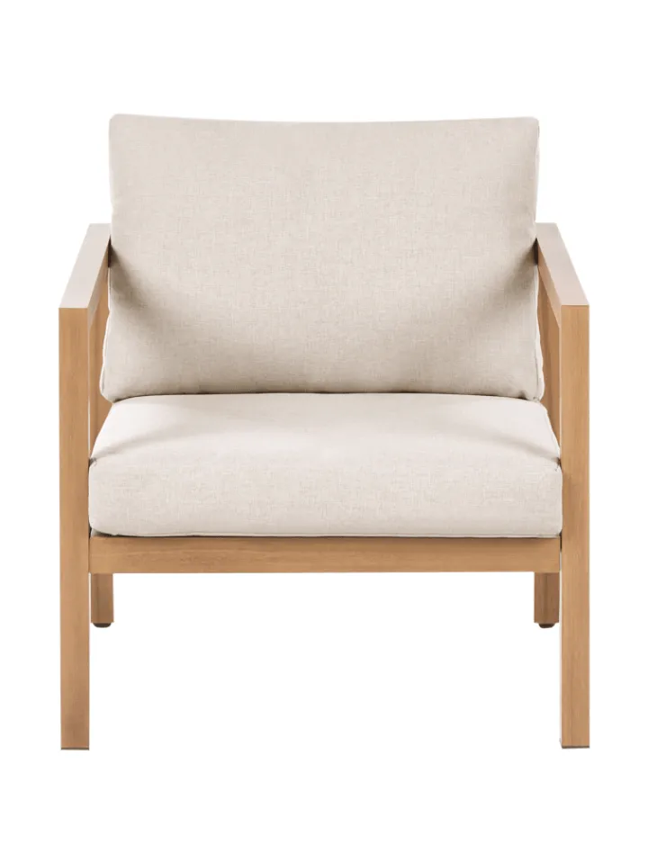 Beliani Sitzmöbel<4-tlg Sitzgruppe ONETA in Braun/Beige