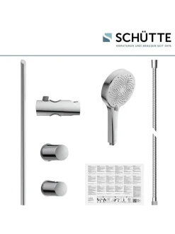 Schütte Badarmaturen<3tlg. Stangenbrause-Set ''Cordoba'' in Chrom