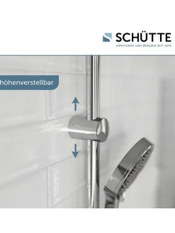 Schütte Badarmaturen<3tlg. Stangenbrause-Set ''Cordoba'' in Chrom