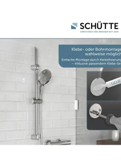 Schütte Badarmaturen<3tlg. Stangenbrause-Set ''Cordoba'' in Chrom