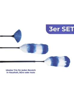 Wenko Putz- & Waschutensilien<3tlg. Staubwedel-Set in Blau