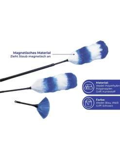 Wenko Putz- & Waschutensilien<3tlg. Staubwedel-Set in Blau