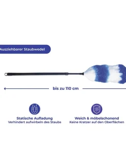 Wenko Putz- & Waschutensilien<3tlg. Staubwedel-Set in Blau
