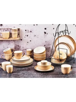 Björn Gedeckter Tisch<30tlg. Tafelservice "Cosmos" in Weiß/ Beige