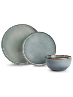Salt and Pepper Gedeckter Tisch<12tlg. Tafelservice "Duna" in Blau