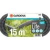 Gardena Gartendekoration<6tlg. Textilschlauch-Set "Liano" in Grau - (L)15 m