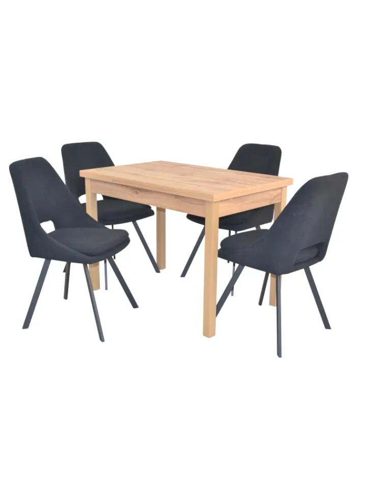möbel-direkt Möbel-Sets<5tlg. Tischgruppe bestehend aus 4 Stühlen und 1 Esstisch in schwarz