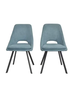möbel-direkt Möbel-Sets<5tlg. Tischgruppe Esstisch mit Polsterstühlen in blau