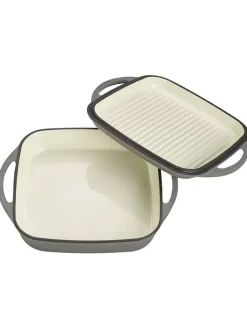 Echtwerk Kochgeschirr<2tlg. Universalbräter mit Deckel in Grau - (B)25,5 x (H)31 x (T)5 cm