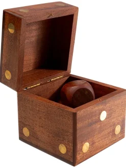 Kare Wohndekoration<6tlg.Set: Dekobox mit Würfeln "Dice" in Hellbraun