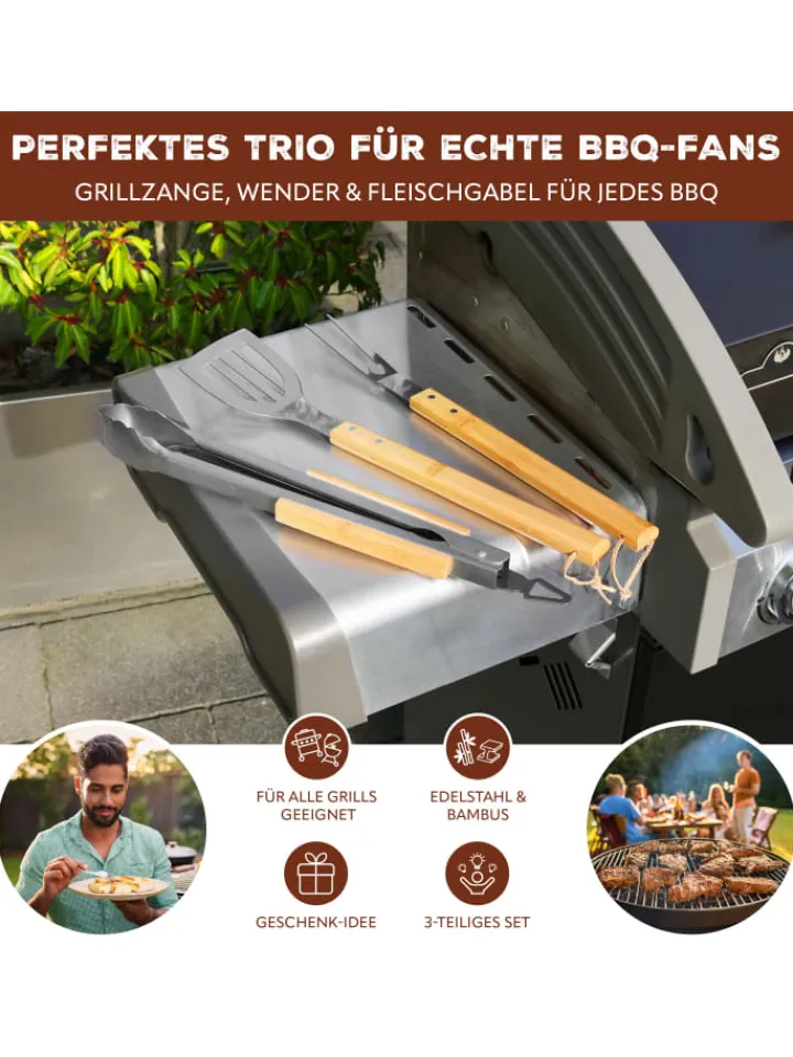 bremermann Grillen<3tlg-Set Grillbesteck