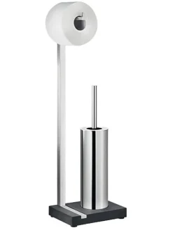 Blomus Badaccessoires<Toilettenbutler "Menoto" in Silber/ Schwarz - (H)65 cm