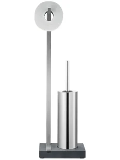Blomus Badaccessoires<Toilettenbutler "Menoto" in Silber/ Schwarz - (H)65 cm