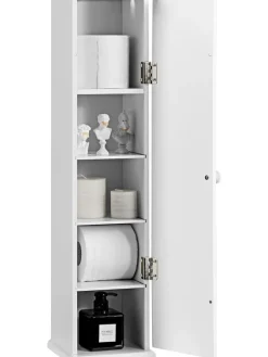 COSTWAY Badezimmermöbel<Toilettenpapier Schrank in Weiß