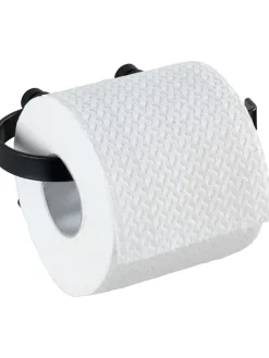 Wenko Badaccessoires<Toilettenpapierhalter "Classic Plus" in Schwarz - (B)15 x (H)7,5 x (T)10 cm